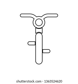 bicycle front view icon. Element of transport for mobile concept and web apps icon. Outline, thin line icon for website design and development, app development