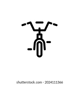 Bicycle Front View Monoline Icon Logo for Graphic Design