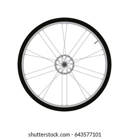 Bicycle Front Wheel with Disc Brake vector
