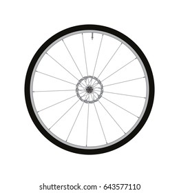 Bicycle Front Wheel with Disc Brake vector
