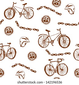 Bicycle funny seamless pattern grunge design