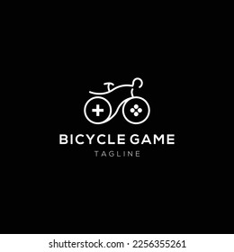 bicycle game   logo icon design template flat vector