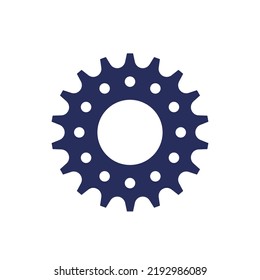 Bicycle Gear Or Sprocket Icon On White