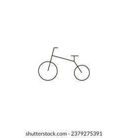 símbolo geométrico de bicicleta vector sencillo