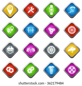 Bicycle glossy web icon set