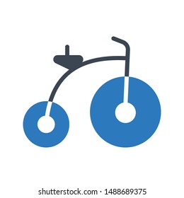 bicycle glyph colour vector icon