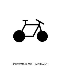 Diseño de iconos de glifos para bicicletas. Ilustración vectorial de marca de ciclo.