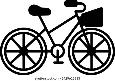 Bicycle glyph and line vector illustration