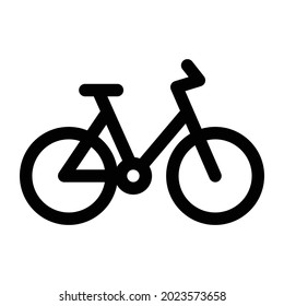Bicycle Glyph Style vector icon which can easily modify or edit 