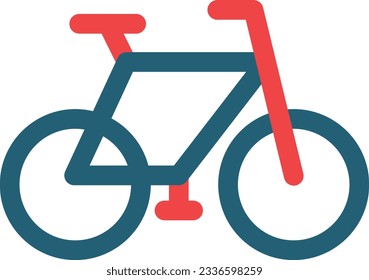 Bicycle Glyph Two Color Icon For Personal And Commercial Use.
