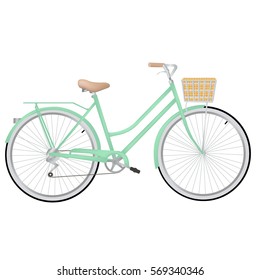 Bicycle With Gradient Mesh, Vector Illustration