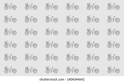 Bicycle gray background pattern seamless