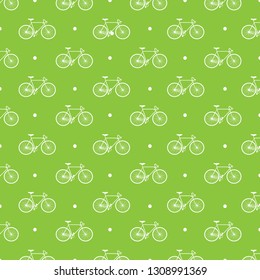 bicycle, green vector background  