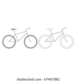 Bicycle grey set  icon .