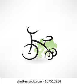 bicycle grunge icon