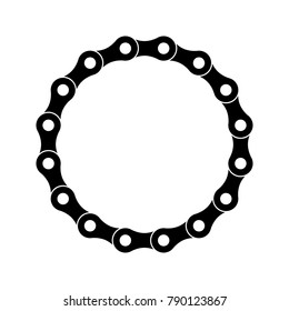 Bicycle half-link chain circle on a white background