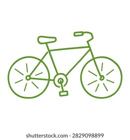 Bicycle hand drawn icon. Naive minimalist hand drawn icon on a white background