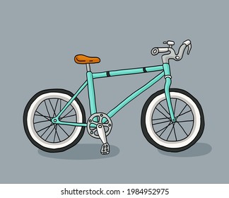 Bicycle hand drawn vector illustration