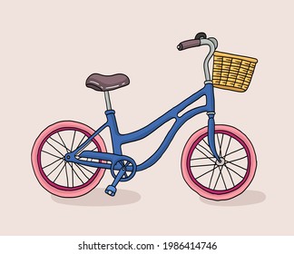 Bicycle hand drawn vector illustration