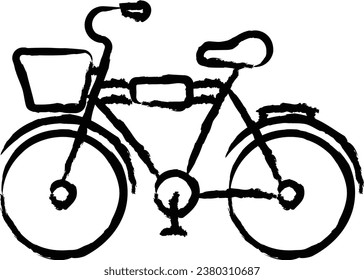 Bicycle hand drawn vector illustration