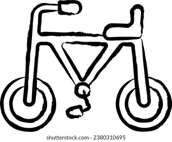 Bicycle hand drawn vector illustration
