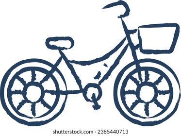 Bicycle hand drawn vector illustration
