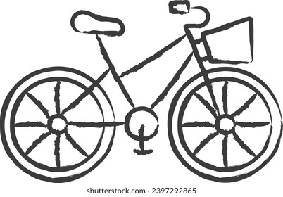 Bicycle hand drawn vector illustration
