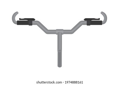 Bicycle Handlebar On White Background