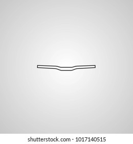 Bicycle handlebars. Vector icon. More Icon in set.