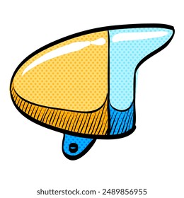 Icono de semitono de lámpara de cabeza de bicicleta dibujado a mano Ilustración vectorial de color