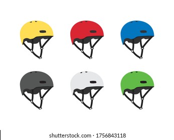 Bicycle Helmet, Bike Helmet Icon Vector Illustration Background