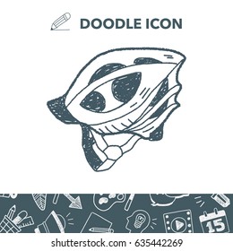 bicycle helmet doodle