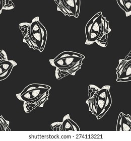 bicycle helmet doodle seamless pattern background