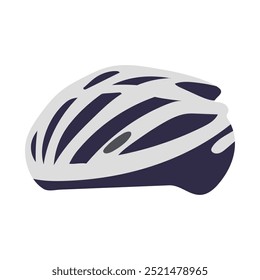 Capacete de bicicleta em design plano. Calçado de proteção para bicicleta de segurança. Ilustração vetorial isolada.