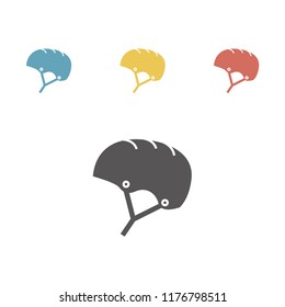 Bicycle helmet flat icon. Vector signs for web graphics