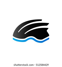 Bicycle helmet icon in duo tone color. Sport cycling head protection