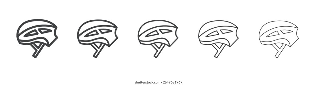 bicycle helmet icon flat thin illustration symbol