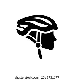 Bicycle helmet icon logo design template isolated illustration