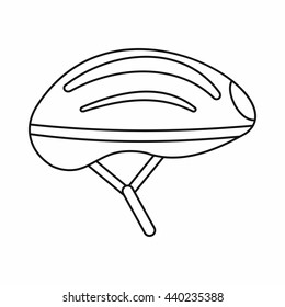 Bicycle helmet icon, outline style