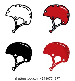 Bicycle Helmet icon represents protective headgear worn while cycling to ensure safety and prevent head injuries.