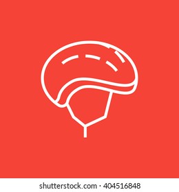 Bicycle helmet line icon.
