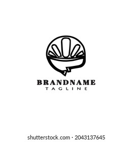 bicycle helmet logo icon design template modern vector