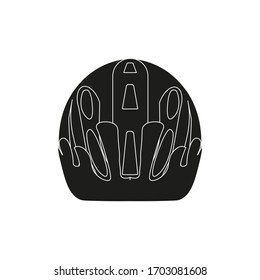bicycle helmet on white background vector