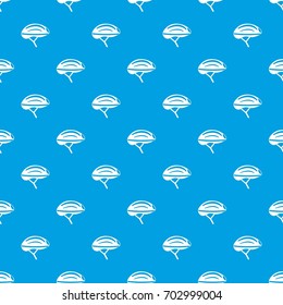Bicycle helmet pattern repeat seamless in blue color for any design. Vector geometric illustration