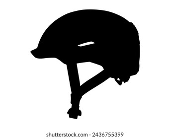 Bicycle helmet silhouette vector art
