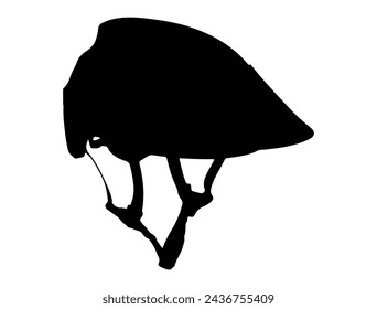 Bicycle helmet silhouette vector art