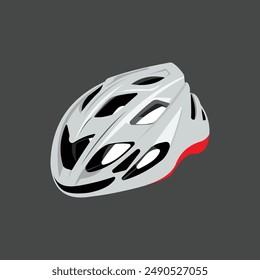 Bicycle helmet white black head protective accessory front side view set realistic vector illustration. Protection safety headdress for extreme sport bike cycle race outdoor exercise leisure activity