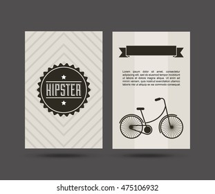 bicycle hipster style isolated icon vector illustration design