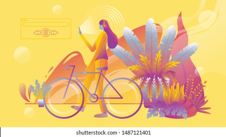 bicycle, holidays, ride bicycle, listen to music, travel