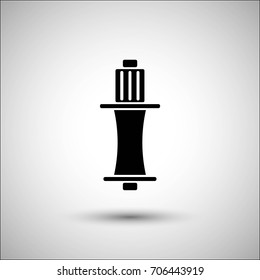 Bicycle hub. Vector icon. More Icon in set.